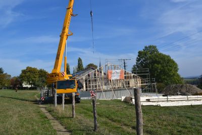 Holzbau, construction en bois, scheune, grange