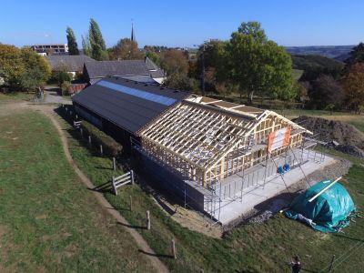 Holzbau, construction en bois, scheune, grange